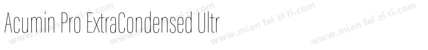 Acumin Pro ExtraCondensed Ultra Bla字体转换